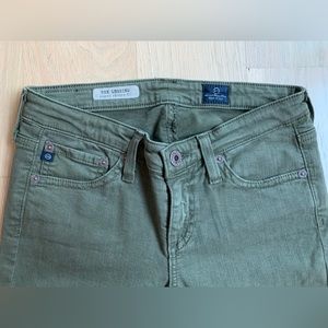 AG Adriano Goldschmied The Legging Super Skinny Olive Green Jeans (24)